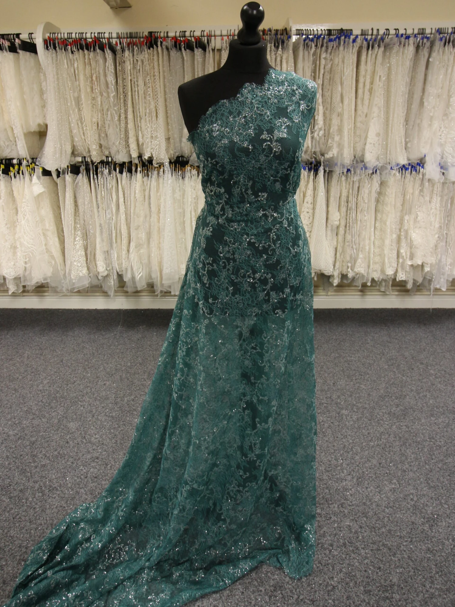 Teal Raschel Lace - Honor 1 Teal Raschel Lace - Honor