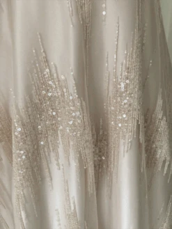 Champagne Sequined Lace - Twilight 13 Champagne Sequined Lace - Twilight -Bridal Fabric Shop TwilightChampagne 1