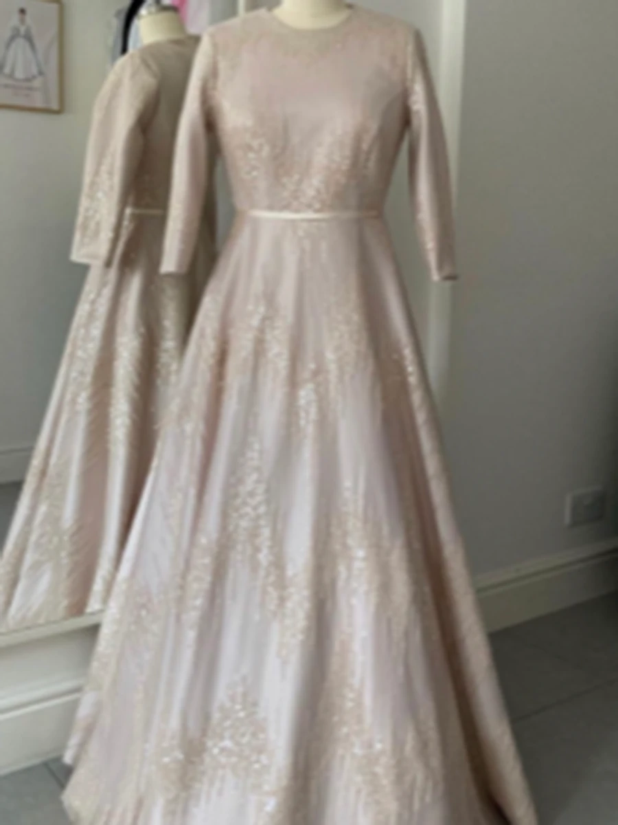 Champagne Sequined Lace - Twilight 2 Champagne Sequined Lace - Twilight - Image 2