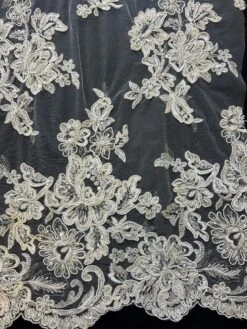Ivory Beaded Lace - Victoria 35 Ivory Beaded Lace - Victoria -Bridal Fabric Shop Victoria