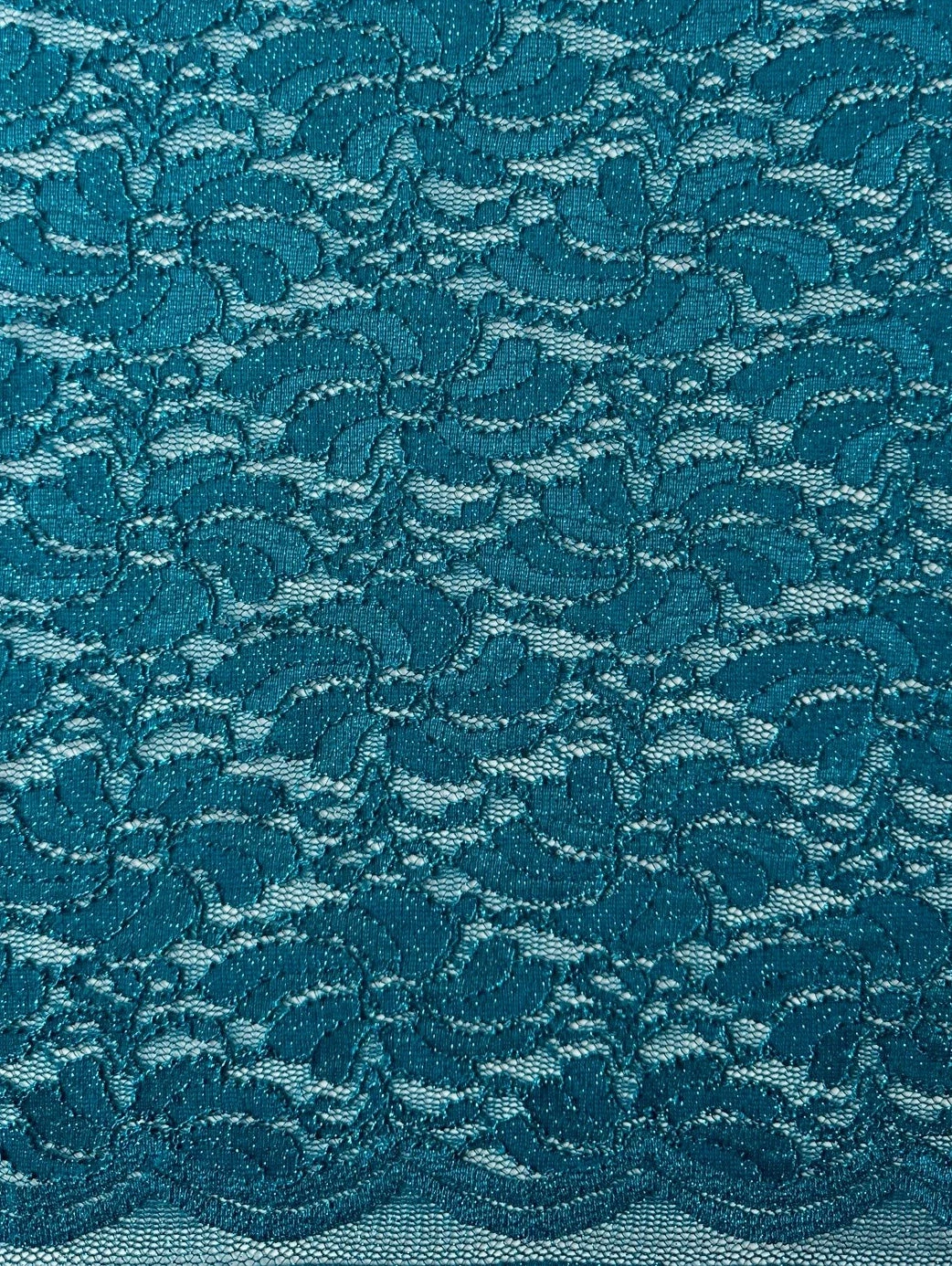 Teal Stretch Glitter Lace - Vindication 5 Teal Stretch Glitter Lace - Vindication - Image 5