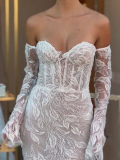 Ivory Beaded Embroidery Lace - Leonella 19 Ivory Beaded Embroidery Lace - Leonella -Bridal Fabric Shop WeddingDressfeaturingLeonellalace