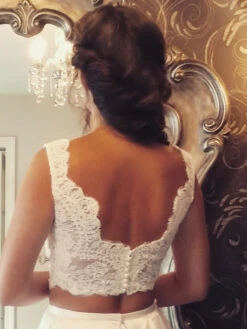 White Corded Lace - Amelia -Bridal Fabric Shop WeddingDressusingIvoryCordedLaceAmelia