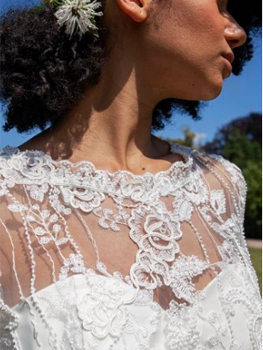 Ivory Corded And Beaded Lace – Rochelle 9 Ivory Corded And Beaded Lace – Rochelle - Image 9
