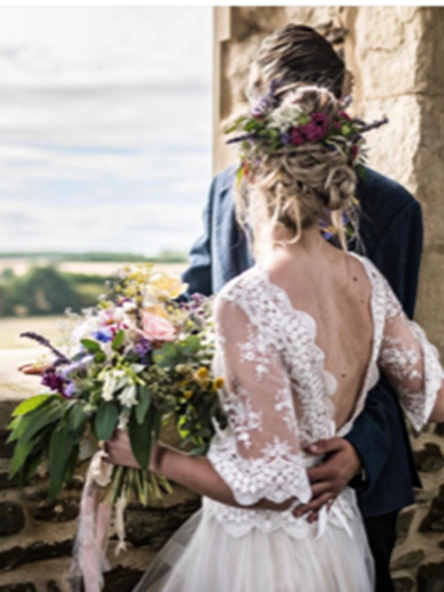 White Embroidered Lace - Kirsty 2 White Embroidered Lace - Kirsty - Image 2