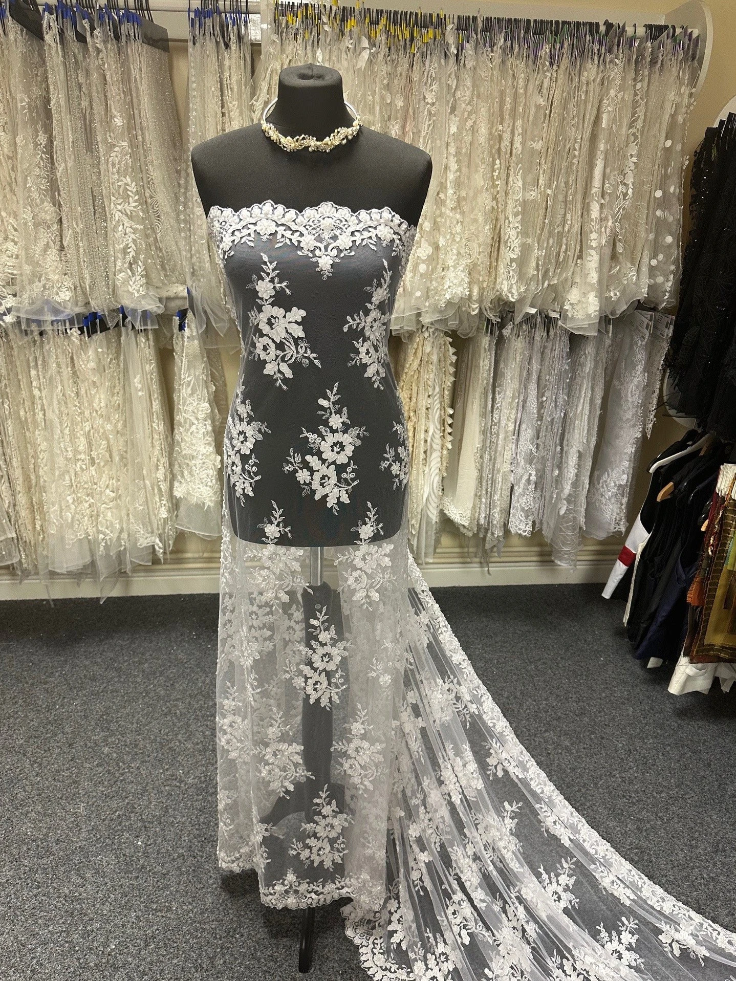 White Laser Lace - Olivia 1 White Laser Lace - Olivia