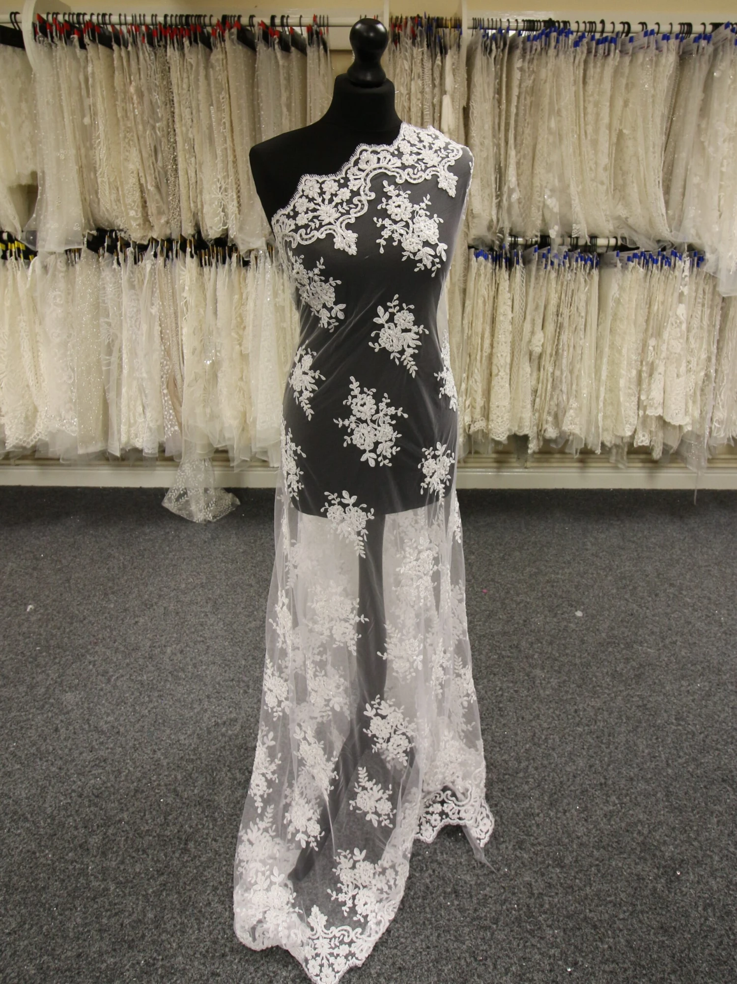 White Beaded Lace - Sophia 1 White Beaded Lace - Sophia