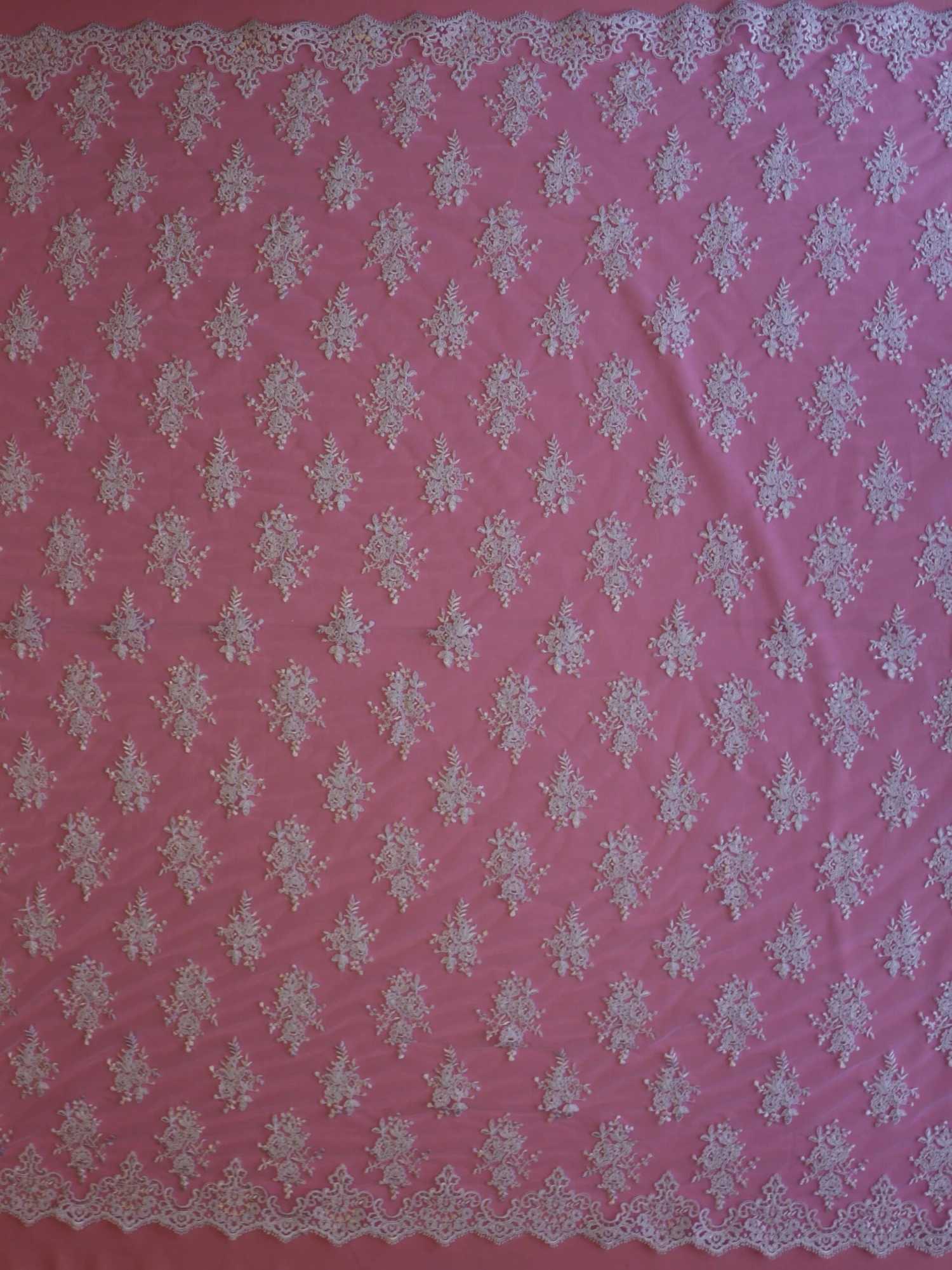 White Corded Lace - Janis 2 White Corded Lace - Janis - Image 2