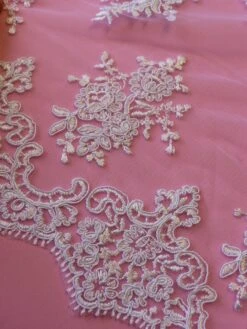 White Corded Lace - Janis 10 White Corded Lace - Janis -Bridal Fabric Shop WhiteCordedLace Janis closeup