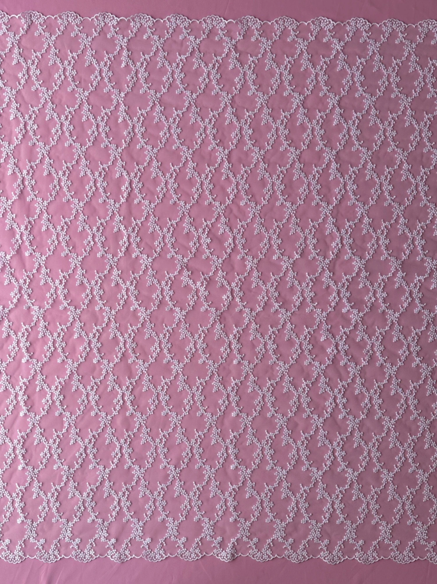 White French Embroidered Lace - Larissa 4 White French Embroidered Lace - Larissa - Image 4