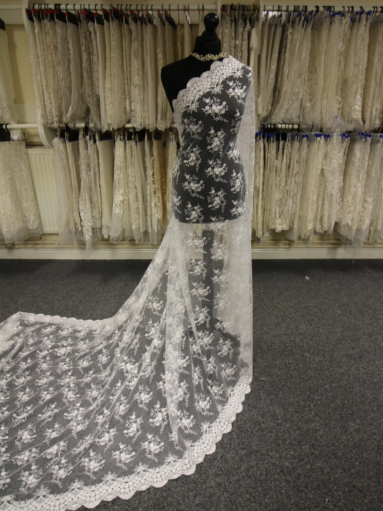 White Embroidered Lace - Kirsty 1 White Embroidered Lace - Kirsty