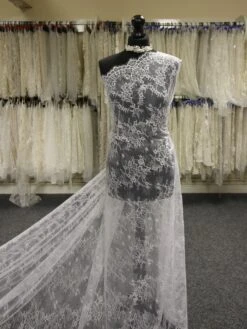 White Raschel Lace - Mae -Bridal Fabric Shop WhiteLace Mae 1