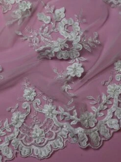 White Laser Lace - Olivia 10 White Laser Lace - Olivia -Bridal Fabric Shop WhiteLace Olivia