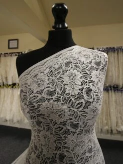 White Corded Lace - Sinead -Bridal Fabric Shop WhiteLace Sinead 1