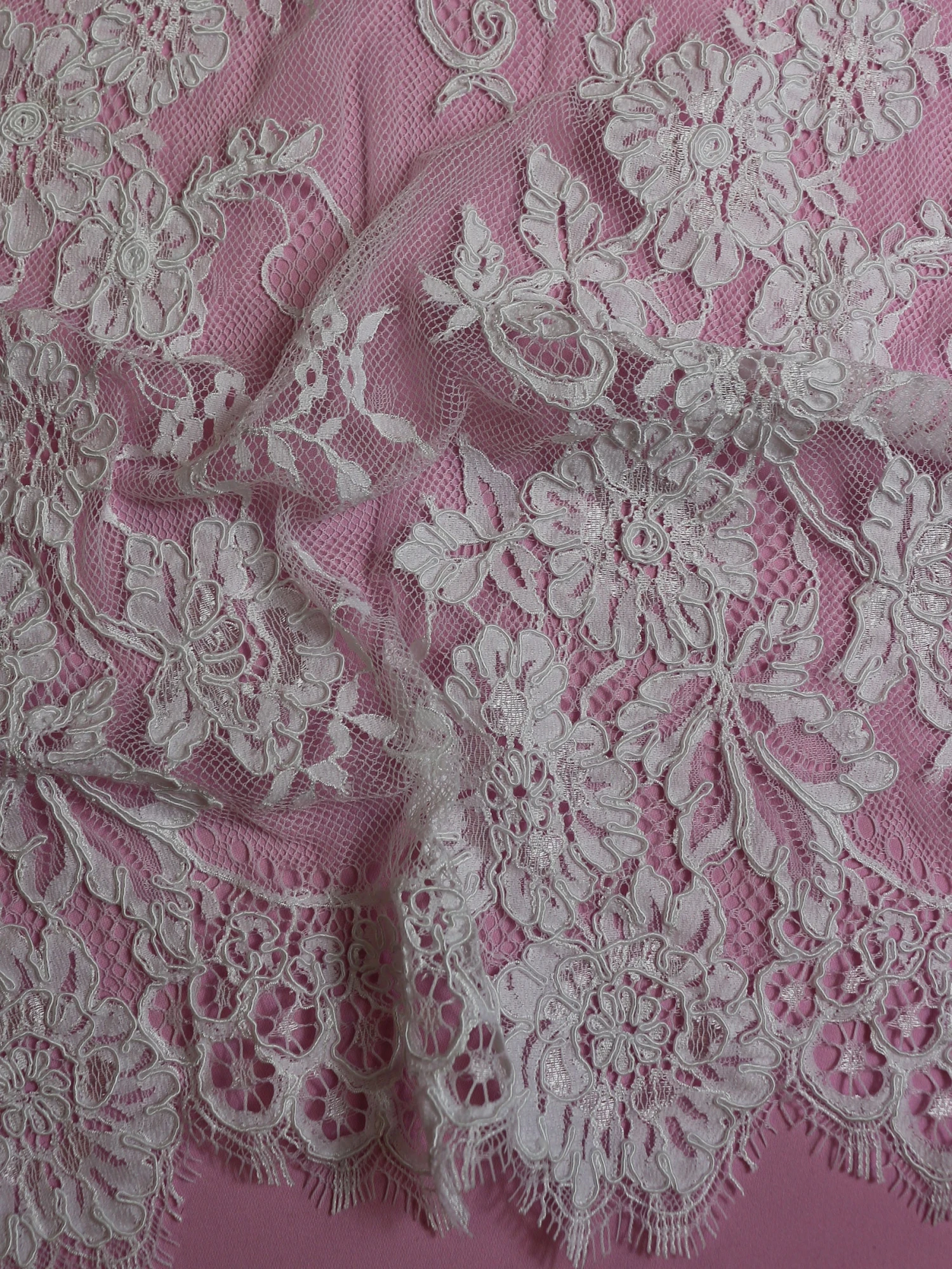 White Corded Lace - Sarah 6 White Corded Lace - Sarah - Image 6