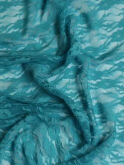 Turquoise Stretch Lace - Yvonne -Bridal Fabric Shop YvonneTurquoise