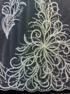 Ivory Beaded Lace - Zanobia -Bridal Fabric Shop Zanobia