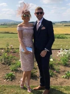 Blush Sequinned Lace - Zion -Bridal Fabric Shop Zion