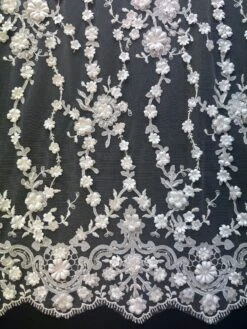 White Laser Lace - Zoe -Bridal Fabric Shop Zoewhite