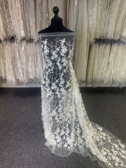 Ivory Beaded 3D Lace - Erwin