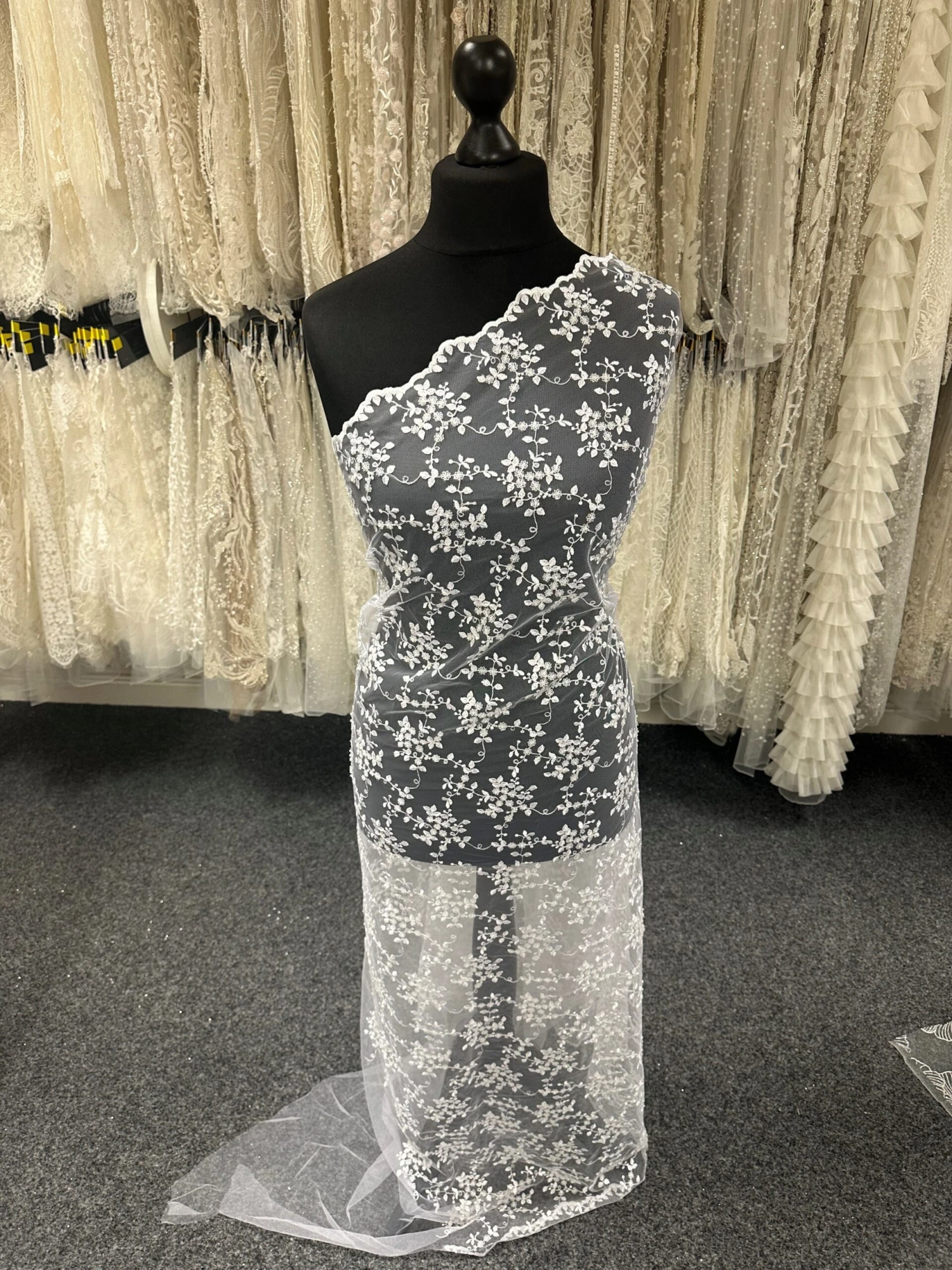 White Beaded Lace - Fearne 1 White Beaded Lace - Fearne