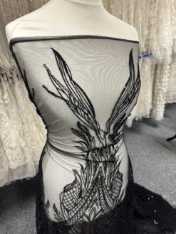 Black Embroidered Lace - Immaculata -Bridal Fabric Shop a 61495aec b4cb 4d54 9800 9a34626cf31b