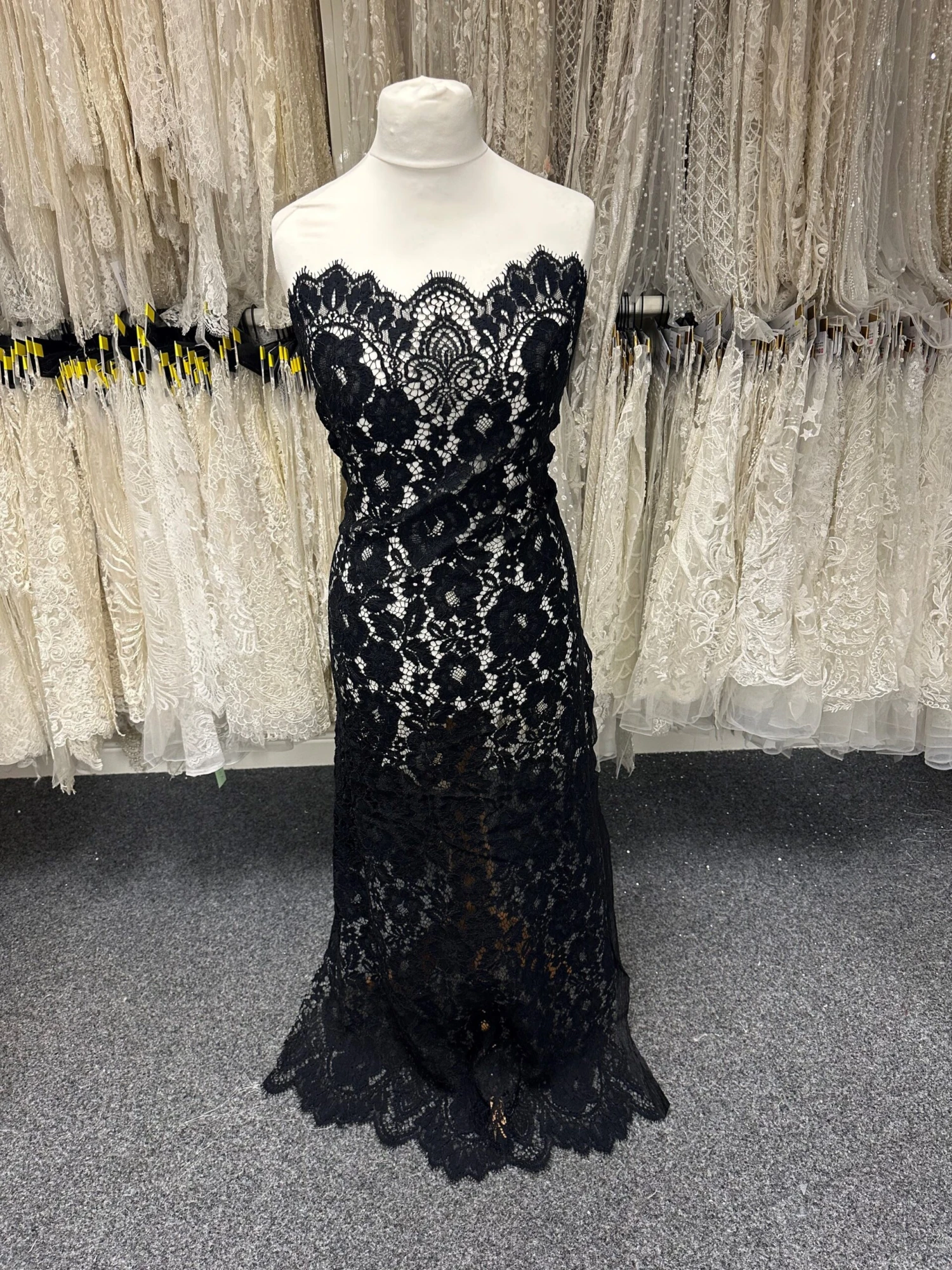 Black Corded Raschel Lace - Maggie 1 Black Corded Raschel Lace - Maggie