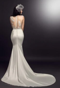 Ivory Beaded With White Feathers Lace - Chantelle 17 Ivory Beaded With White Feathers Lace - Chantelle -Bridal Fabric Shop adora sposa 2 chantelle