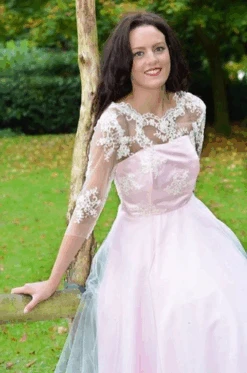 Ivory Beaded Lace - Alexandra -Bridal Fabric Shop alexandra lace bridesmaid dress