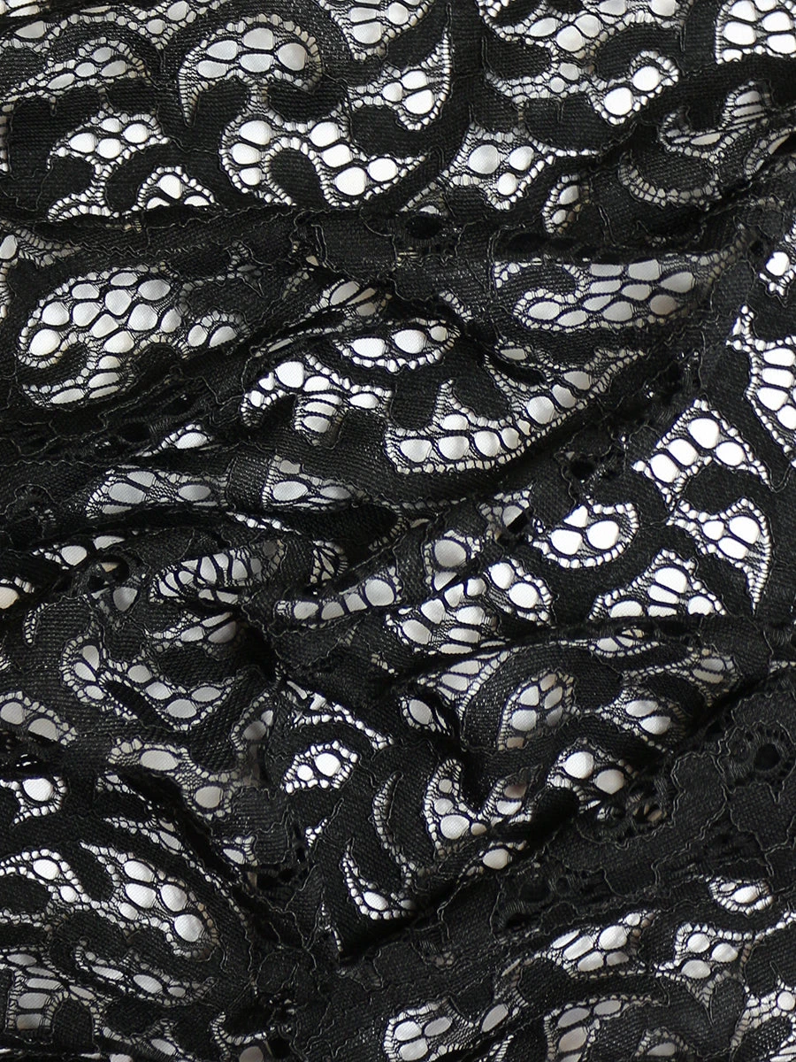 Black Corded Lace - Alexis 5 Black Corded Lace - Alexis - Image 5