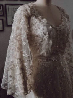 Ivory Beaded Lace - Amaris -Bridal Fabric Shop amaris