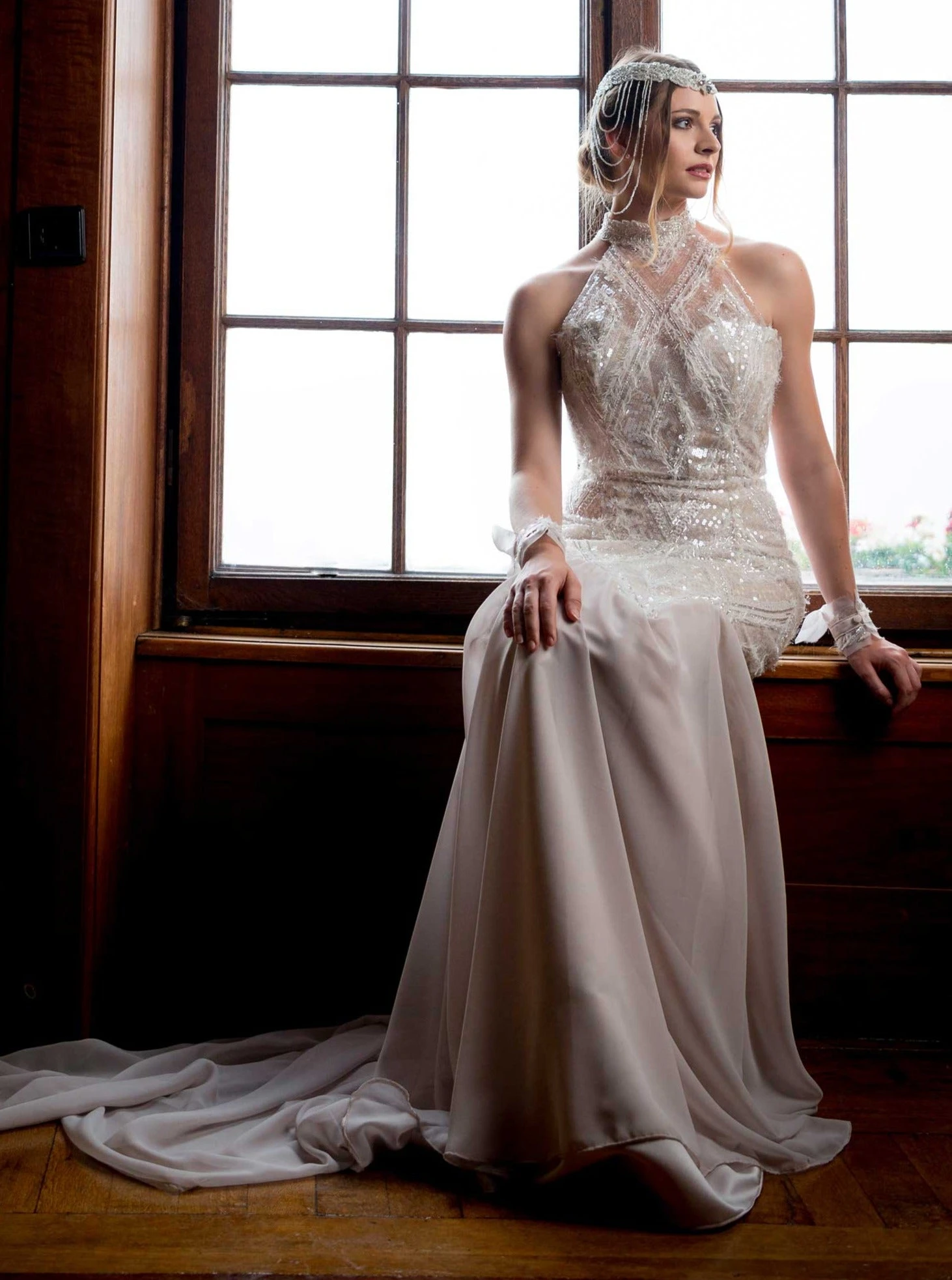 Ivory Sequinned Lace - Anya 8 Ivory Sequinned Lace - Anya - Image 8