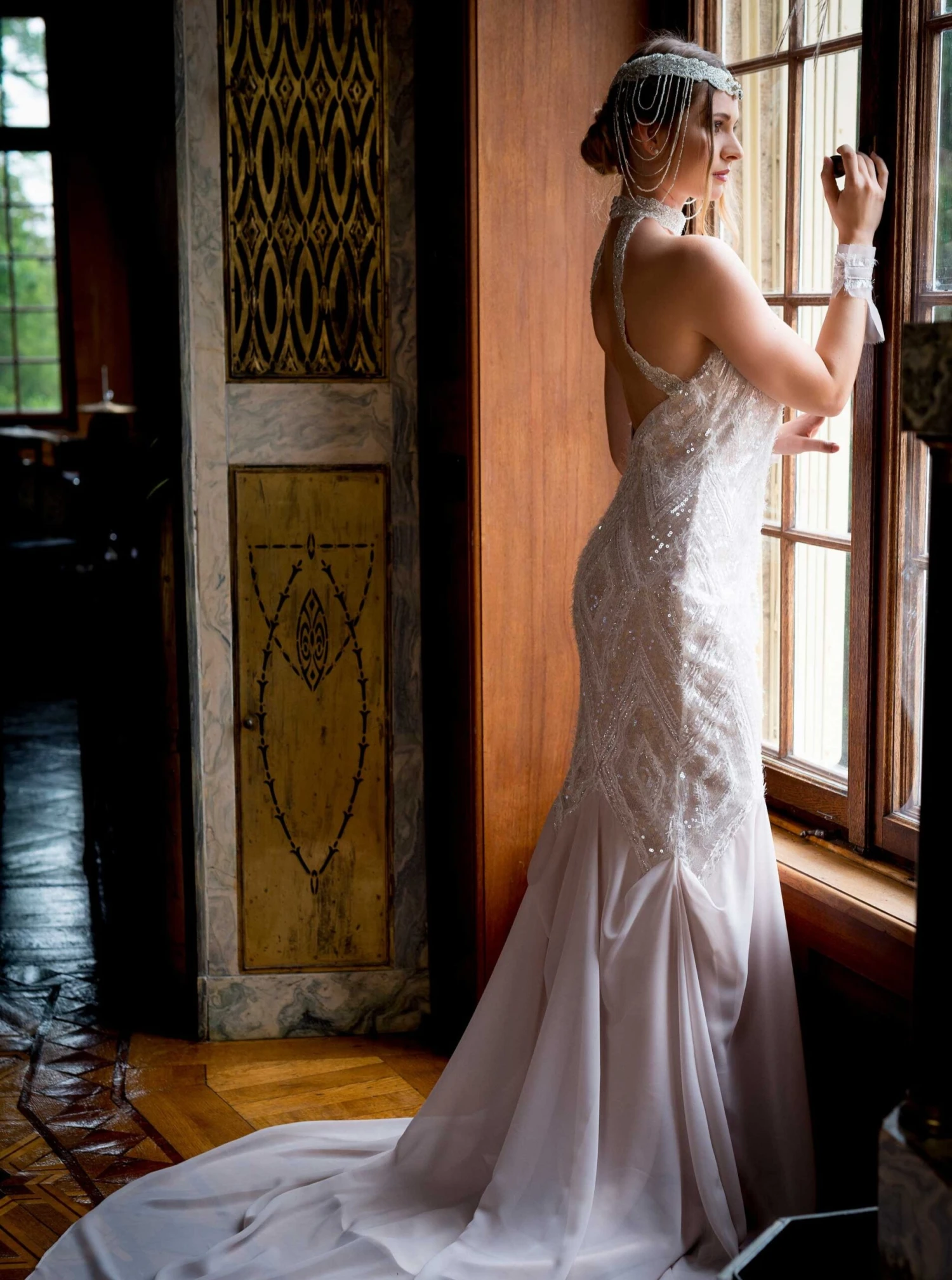 Ivory Sequinned Lace - Anya 5 Ivory Sequinned Lace - Anya - Image 5