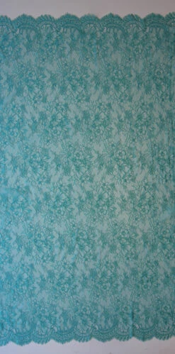 Aqua Raschel Lace - Clio -Bridal Fabric Shop aqua lace clio full width