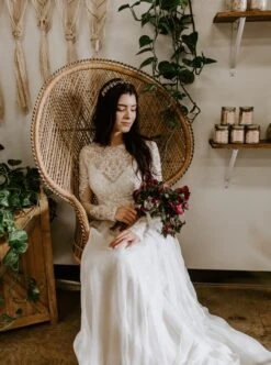 Ivory Beaded Lace – Ava -Bridal Fabric Shop ava lace dress4