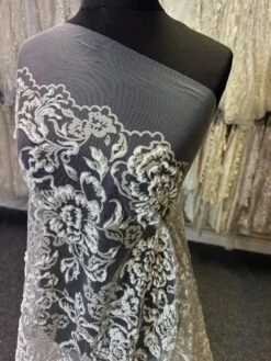 Ivory Glitter 3D Lace - Aileen 20 Ivory Glitter 3D Lace - Aileen -Bridal Fabric Shop b 96411fcb 73d9 461e bd18 d506f1aa9217
