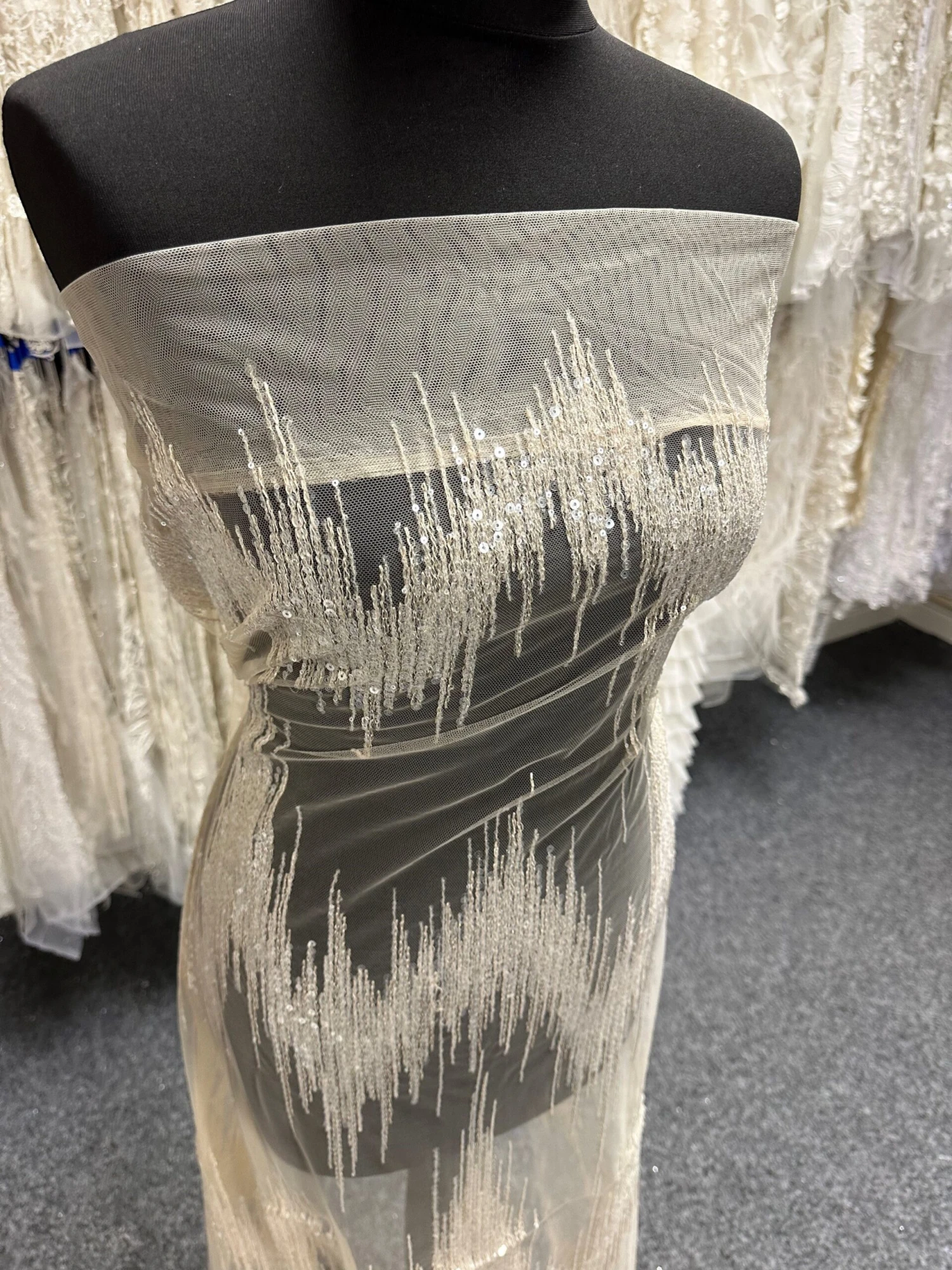 Champagne Sequined Lace - Twilight 8 Champagne Sequined Lace - Twilight - Image 8