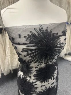 Black Corded & Sequinned Lace - Danuta -Bridal Fabric Shop b 9b0d751f 1f07 4afe a096 73a56ceebc01