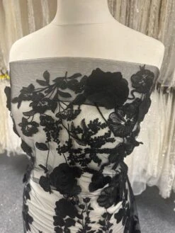Black 3D Lace - Meghan -Bridal Fabric Shop b a47a7bc6 c789 4b15 ade2 ed75ba5e2134