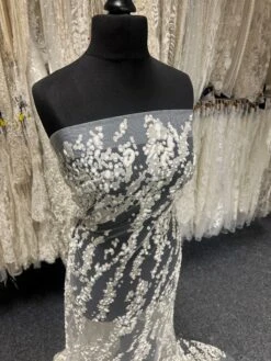 Ivory Glitter 3D Lace - Murdina -Bridal Fabric Shop b bc578297 9ebf 49d7 907e e5e2366d87f7