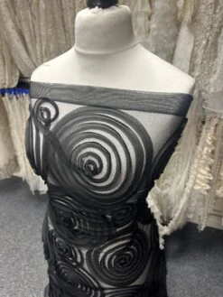 Black 3D Lace - Lorelei -Bridal Fabric Shop b cf7a7ec6 e677 4125 a53c a7105a08c752
