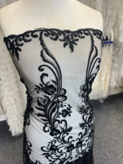 Black Embroidered Lace - Greer 12 Black Embroidered Lace - Greer -Bridal Fabric Shop b da6fa162 20ad 4eb9 a7f4 e5286f077264