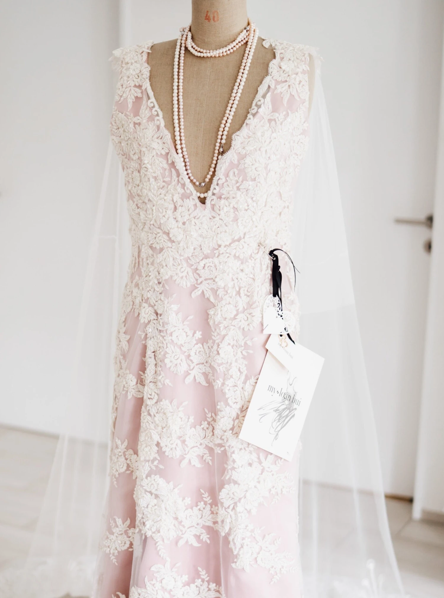 Ivory Beaded Lace - Nicole 10 Ivory Beaded Lace - Nicole - Image 10