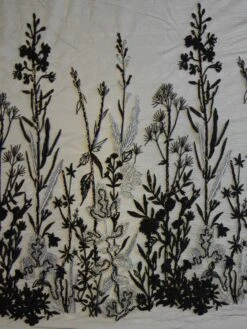 Black & Silver Embroidered Lace - Garbina -Bridal Fabric Shop black and silver embroidered lace garbina