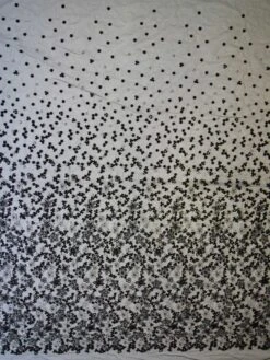 Black & Silver Embroidered Lace - Ernestine -Bridal Fabric Shop black and silver lace ernestine full width