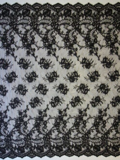 Black Beaded Lace - Ebony -Bridal Fabric Shop black beaded lace ebony full width