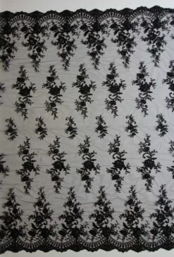 Black Beaded Lace - Ziggy 9 Black Beaded Lace - Ziggy -Bridal Fabric Shop black beaded lace ziggy full width