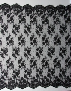 Black Corded Lace - Amelia -Bridal Fabric Shop black corded lace amelia full width