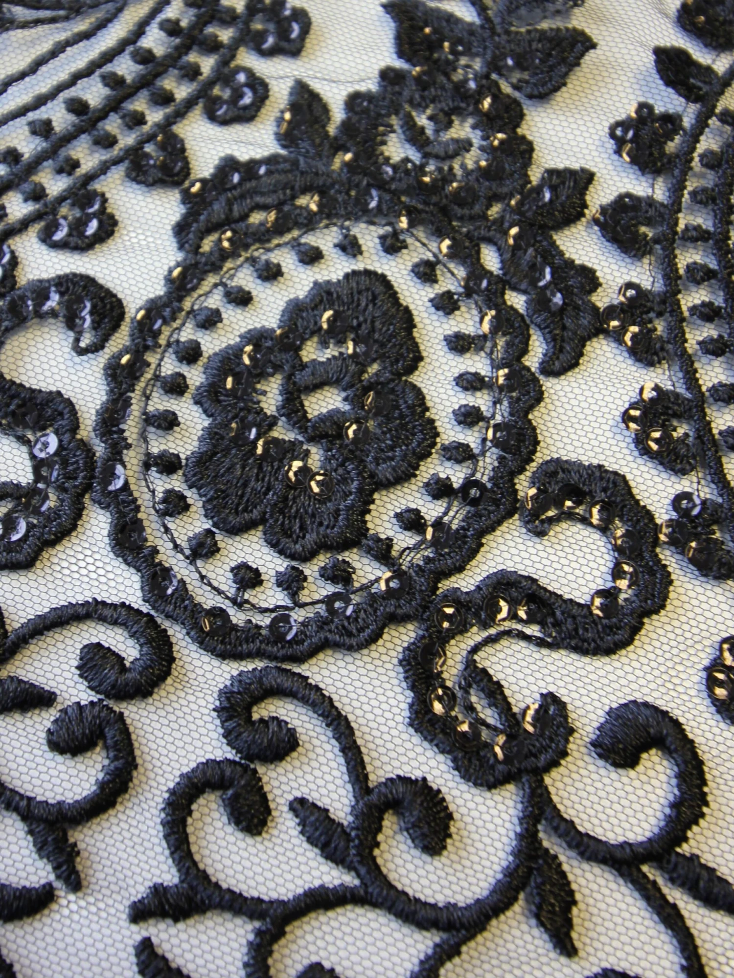 Black Embroidered Lace - Greer 8 Black Embroidered Lace - Greer - Image 8