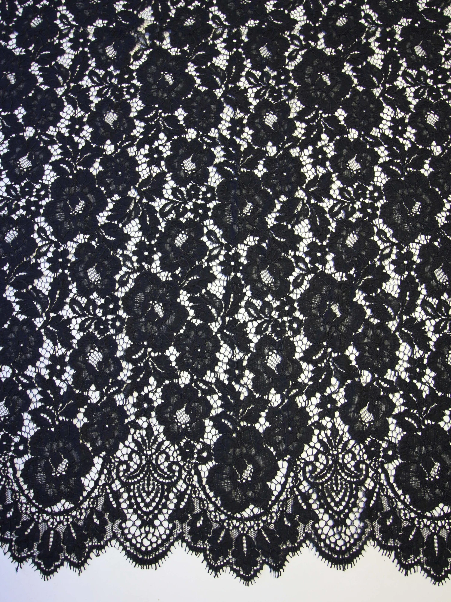 Black Corded Raschel Lace - Maggie 2 Black Corded Raschel Lace - Maggie - Image 2